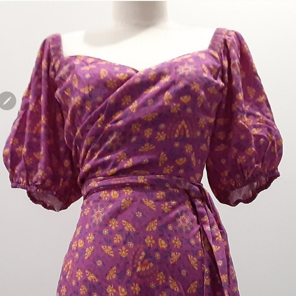 Spell Madame Peacock Sweetheart Mini Dress in Boysenberry - Picture 8 of 11